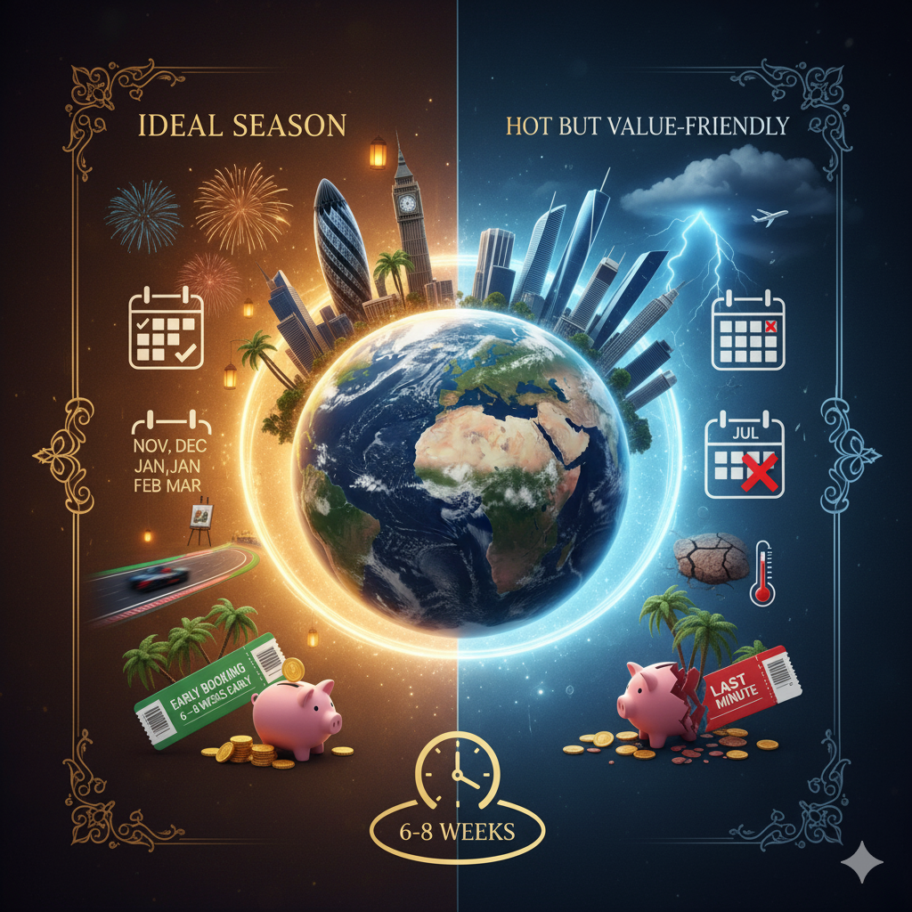 best time to book cheap london to abu dhabi flights