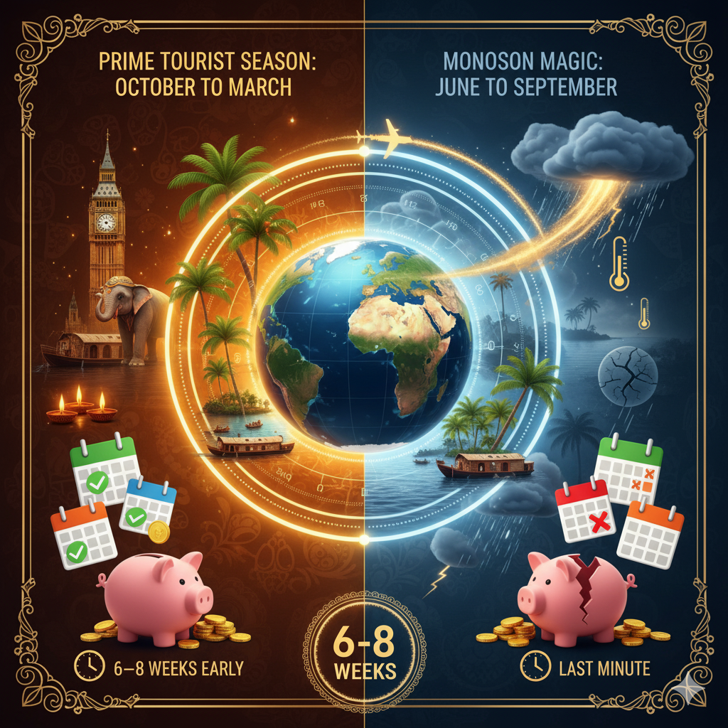 best time to book cheap london to kerala flights